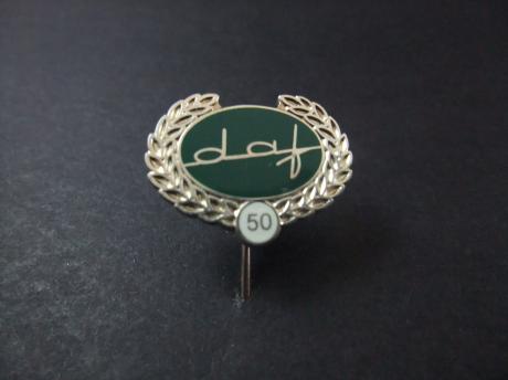 DAF, (Van Doorne Aanhangwagenfabriek) 50 jaar logo groen